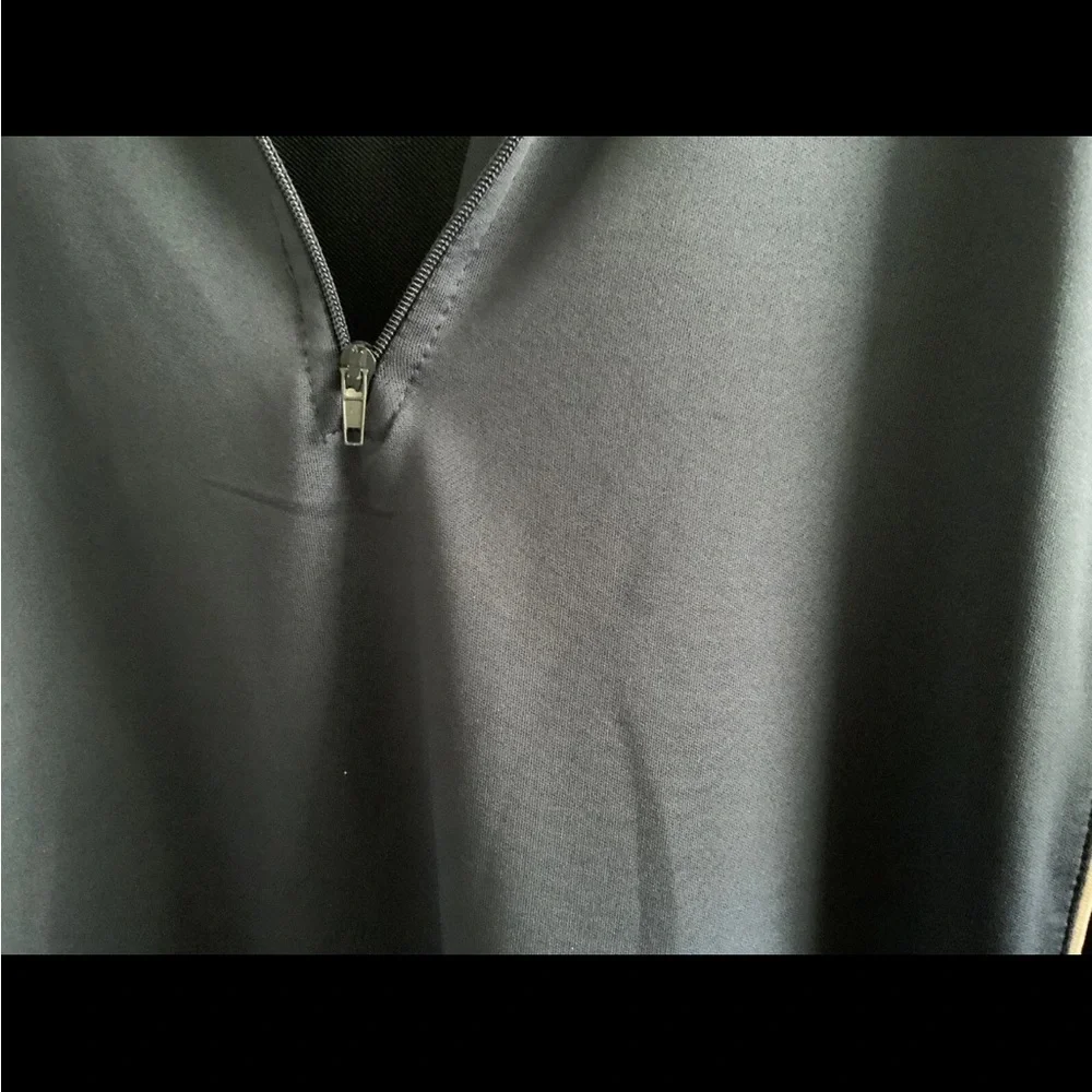 MIZUNO Men's (Size Large) Blue Long Sleeve Athletic 1/4 Zip‎ Shirt Golf Baseball